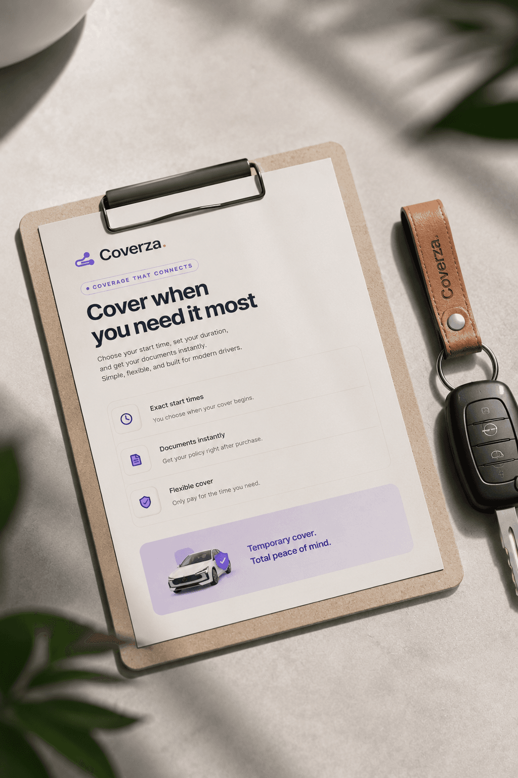 Temporary insurance designed for short-term use